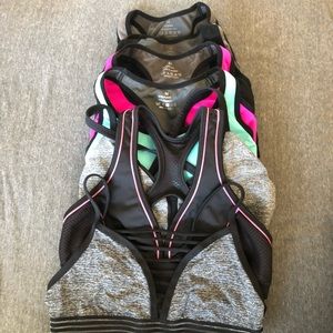 7 Sports bras sz: M Pink, Forever 21, Amazon